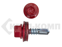 Саморез кровельный 4,8х19 RAL3003, красный рубин К КРЕП-КОМП (4500шт)