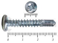Саморез с полукруглой головкой, сверло DIN 7504N 5,5х32 МОСКРЕП (200шт)