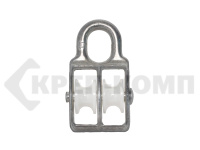 Блок двойной цинк, шкив пластиковый 15 мм /5/ Фасовка (20шт)