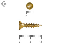 Саморезы Конструкционные, потай Torx, желтый цинк  4.0х 20 мм ПРОФИ HIMTEX (500 шт)