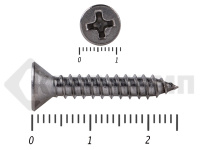 Саморез потай нержавейка PH DIN 7982 А2, универсал 6,3х25 "МОСКРЕП" (200 шт.)