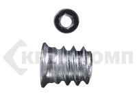 Футорка/втулка мебельная резьбовая с потайным фланцем 6х10х13 БЦ МОСКРЕП (100шт)