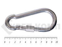 Карабин пожарный с фиксат. цинк DIN 5299 D м10 (2шт)