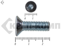 Винт потайной с внутр. шестигр., полная резьба, цинк DIN 7991 8х25пр.10.9 Фасовка МОСКРЕП (100шт)