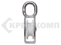 Блок одинарный цинк, шкив пластиковый 40 мм /9/ (1шт)