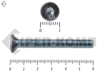 Винт потайной с внутр. шестигр., полная резьба, цинк DIN 7991 5х60 пр.8.8 Фасовка МОСКРЕП (200шт)