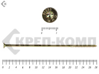 Саморезы Конструкционные, потай Torx, желтый цинк  6.0х280 мм (100 шт) 