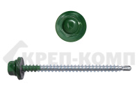 Саморез кровельный 4,8х70 RAL6002, зелёный К КРЕП-КОМП (1500шт)