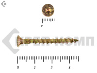 Саморезы Конструкционные, потай Torx, желтый цинк  3.5х 35 мм ПРОФИ HIMTEX (500 шт)