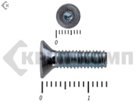 Винт потайной с внутр. шестигр., полная резьба, цинк DIN 7991 4х14 пр.8.8 Фасовка МОСКРЕП (500шт)