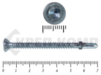 Саморезы Конструкционные, потай Torx, цинк с нарез. ушками на наконечнике 5.5х70 HIMTEX (200 шт)