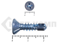 Саморез потай, цинк 5.5 x 22 сверло, DIN 7504P, (5000шт)