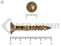 Саморезы Конструкционные, потай Torx, желтый цинк  5.0х 40 мм ПРОФИ HIMTEX (200 шт)