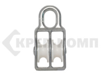 Блок двойной цинк, шкив пластиковый 25 мм /7/ Фасовка (10шт)