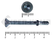 Саморезы Конструкционные, потай Torx, цинк с нарез. ушками на наконечнике 4.8х45 HIMTEX (200 шт)