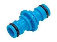 Переходник-соединитель штуцерный, для шланга, двухсторонний, пластиковый , (шт.)