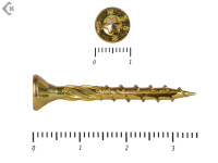 Саморезы Конструкционные, потай Torx, желтый цинк  5.0х 35 мм (20 шт) 