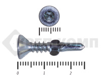 Саморезы Конструкционные, потай Torx, цинк с нарез. ушками на наконечнике 4.8х25 (500 шт)