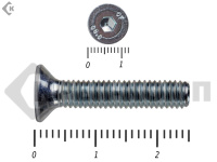 Винт потайной с внутр. шестигр., полная резьба, цинк DIN 7991 6х 25 пр.8.8 Фасовка (500шт) 