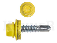 Саморез кровельный 5,5х25 RAL1018, жёлтый Kn KENNER (250шт) Фасовка