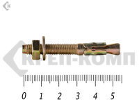 Анкер клиновой 6х 55, желтый цинк (15шт)