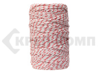 Веревка 5 мм полиамидная 16-ти прядная с 2-мя ЦВЕТНЫМИ НИТЯМИ (200м)