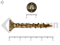 Саморезы Конструкционные, потай Torx, желтый цинк  6.0х 40 мм (20 шт) 