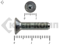 Винт потайной с внутр. шестигр., полная резьба, цинк DIN 7991 5х20 пр.8.8 Фасовка МОСКРЕП (500шт)