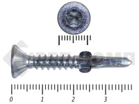 Саморезы Конструкционные, потай Torx, цинк с нарез. ушками на наконечнике 5.5х38 (200 шт)