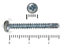 Саморез с полукруглой головкой, сверло DIN 7504N 2,9х25 МОСКРЕП (1000шт)