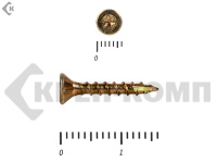 Саморезы Конструкционные, потай Torx, желтый цинк  3.5х 16 мм (1000 шт) 