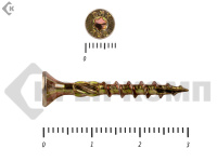 Саморезы Конструкционные, потай Torx, желтый цинк  4.5х 30 мм (50 шт) 