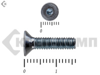 Винт потайной с внутр. шестигр., полная резьба, цинк DIN 7991 4х16 пр.8.8 Фасовка МОСКРЕП(500шт) 