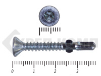 Саморезы Конструкционные, потай Torx, цинк с нарез. ушками на наконечнике 4.8х38 (500 шт)