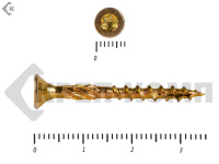 Саморезы Конструкционные, потай Torx, желтый цинк  4.0х 35 мм (500 шт) 