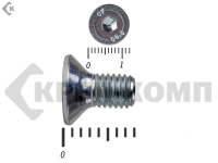 Винт потайной с внутр. шестигр., полная резьба, цинк DIN 7991 6х 8 пр.8.8 МОСКРЕП (500шт) 