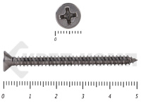 Саморез потай нержавейка PH DIN 7982 А2, универсал 4,8х50 (200 шт.)