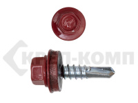 Саморез кровельный 4,8х19 RAL3011, красно-коричневый К КРЕП-КОМП (4500шт)