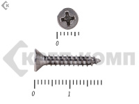 Саморез потай нержавейка PH DIN 7982 А2, универсал 3,5х19 (1000 шт.)