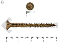Саморезы Конструкционные, потай Torx, желтый цинк  4.0х 40 мм (200 шт) 