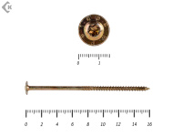 Саморезы с прессшайбой Torx, по дереву, желтый цинк  8.0х160 мм ПРОФИ HIMTEX (50 шт)