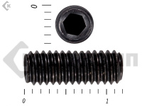 Винт установочный с внутр.шестигранником DIN 913 5х12 пр.12.9 тупой конец,черный МОСКРЕП(500шт.) Р