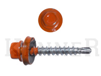 Саморез кровельный 4,8х35 RAL2004, оранжевый Kn KENNER (250шт)