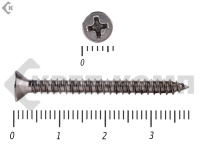 Саморез потай нержавейка PH DIN 7982 А2, универсал 3,5х38 "МОСКРЕП" (1000 шт.)