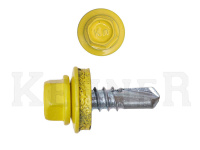 Саморез кровельный 5,5х19 RAL1018, жёлтый Kn KENNER (4000шт)