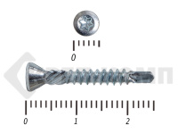 Саморезы для паркета и массивной доски со сверлом (CFB) 3,2х25 мм (500 шт) Белый цинк