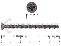 Саморез потай нержавейка PH DIN 7982 А2, универсал 4,8х60 (200 шт.)
