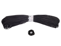 Веревка 4 мм, полипропиленовая вязанная, ЧЕРНАЯ (100 м) 