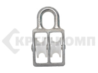 Блок двойной цинк, шкив пластиковый 20 мм /6/ Фасовка (20шт)