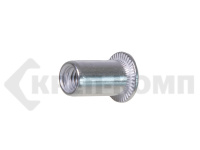 Заклепка резьбовая, алюминиевая М5 L13,0 цилиндрический бортик, гладкая МОСКРЕП (100 шт.)